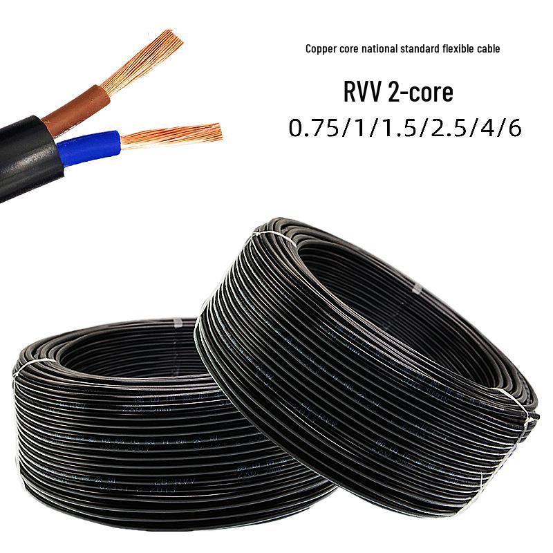 Zhujiang RVV Oxygen-Free Copper 2-Core Soft Wire (0.75-6 sq mm)