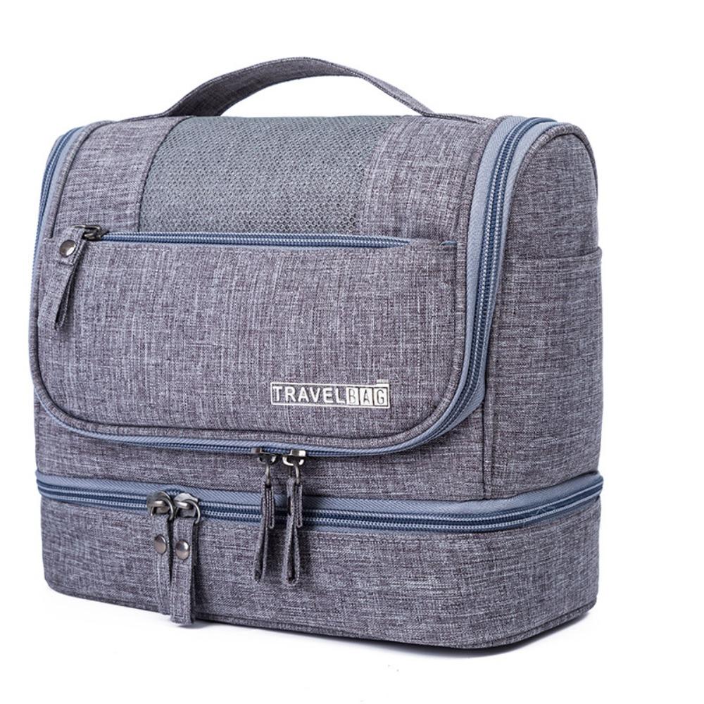 Solid Color Hanging Makeup Bag Multifunctional Waterproof Cosmetic Bag Dry-wet separation Oxford Cloth Toiletry Organizer Bag