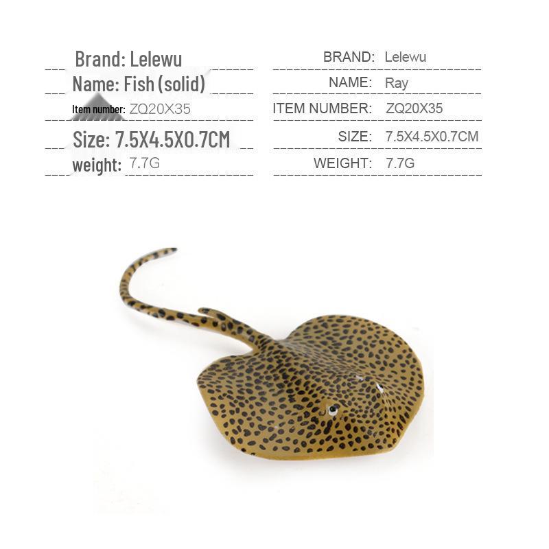 Children's Marine Animal Model Set: Mini Whale, Shark, Dolphin, Turtle, Sea Lion