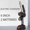 6-дюймовая мини-электрическая цепная пила, бензопила, деревообрабатывающая обрезная пила, садовый инструмент, резак по дереву с 2 батареями