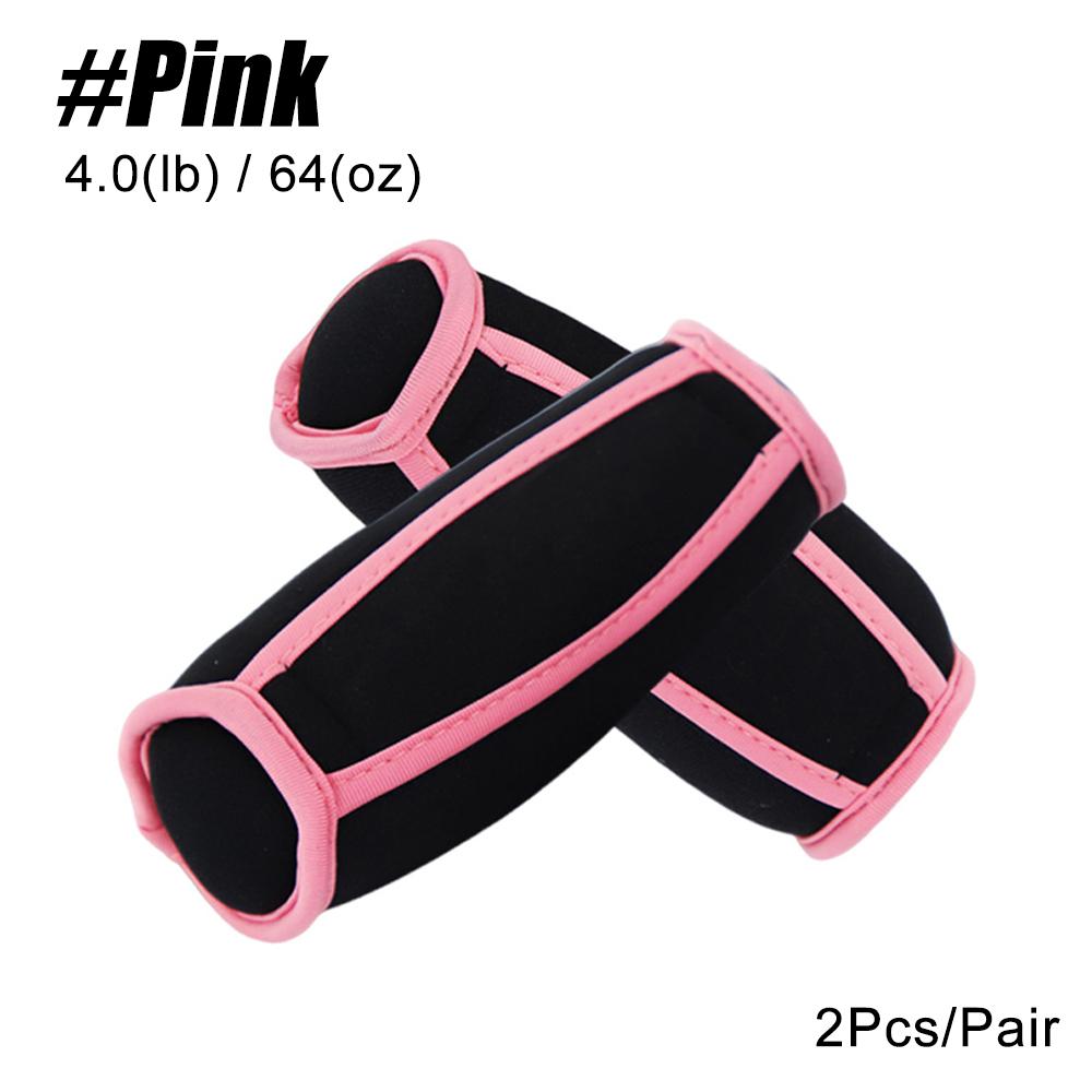 1Pair Wrist Support Soft Hand Weights Adjustable Straps - 2Lb 4Lb - Comfortable & Secure Weighted Neoprene Dumbbells With Straps