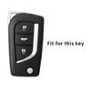 FOR Toyota Corolla Camry Altis Auris Aygo Yaris RAV4 Verso Car Folding Flip Key Case Protective Cover Bag Shell Holder Keychain
