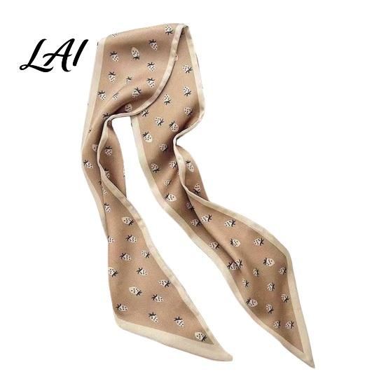 Delicate Drape Scarf for Daily Wear Women's Handbag Scarf 35 Inch Long Ribbon Lightweight Elegant Commuter Styling Accessory Silk Feeling Neck Hair,