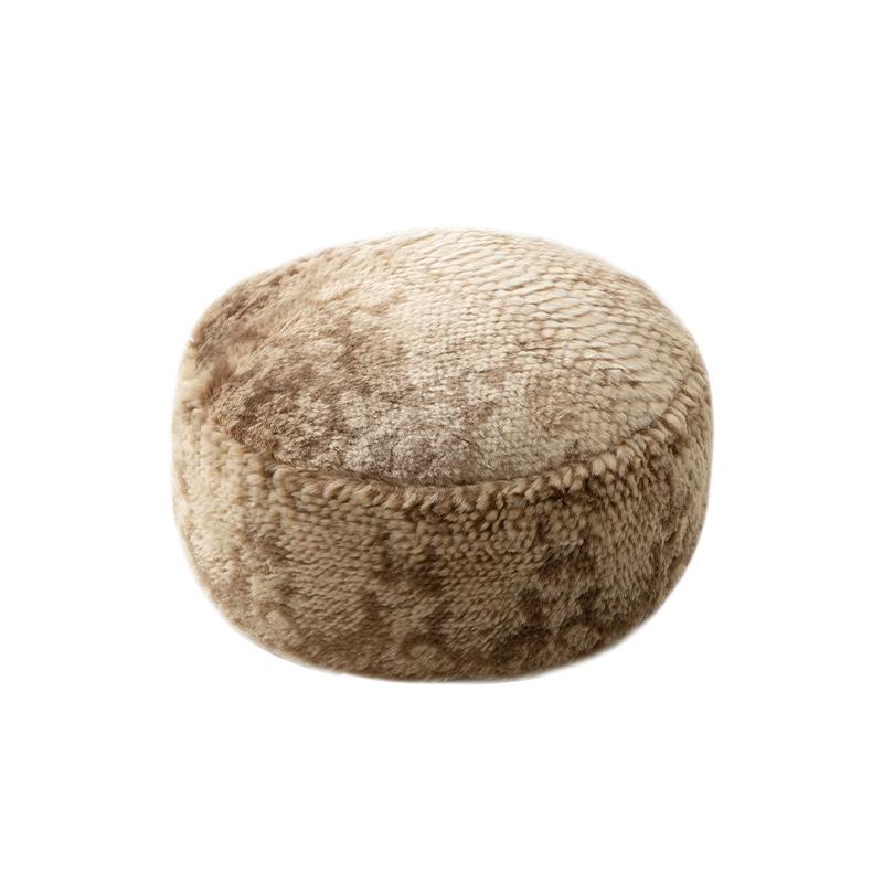Зимний плюшевый чехол для подушки татами, домашний декор, круглый чехол для пуфа, ненабитый чехол для японского дивана-футона, чехол для подушки сиденья без наполнителя