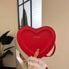 Fashion Heart Shape Crossbody Bags For Women New Solid Color Pu Leather Shoulder Bag Casual Ladies Handbags Designer Bags