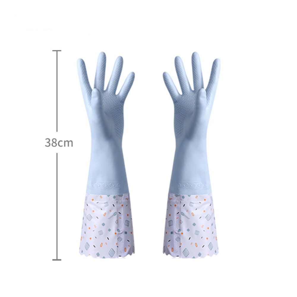 Velvet Winter Cleaning Gloves Latex Housework Gloves Warm Rubber Dish Washing Gloves  Kitchen