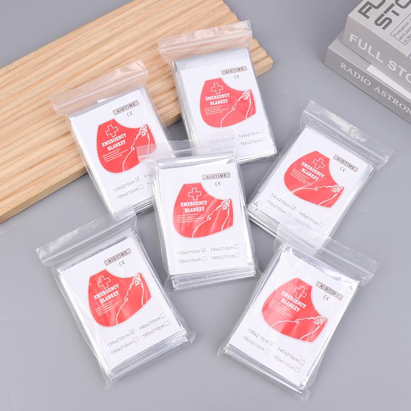 5/10Pcs 130X210Cm Outdoor Emergency Survival Blanket Waterproof First Aid Rescue Curtain Foil Thermal Blanket For Camping