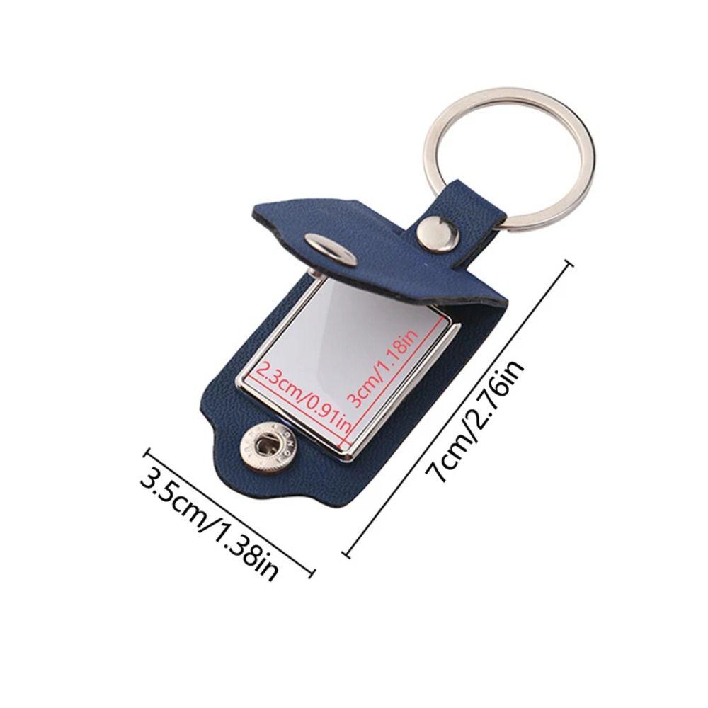 Photo Frame Key Chains PU Leather Car Key Ring Couples Friends Gifts Photo Keyring Men