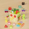 Puzzle Toy Wooden With Six Side Carrot Strawberry Early Learning Shape Matching