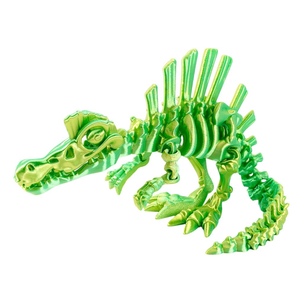 3D Printed Spinosaurus Dinosaur Skeleton Model Educational Puzzle Toy for Assembly and Display Suitable for Science and Learning Projects
