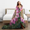 Mandala Yoga Flower Bohemia Meditation Nature Blankets Soft Warm Flannel Throw Blanket Plush for Bed Living room Picnic Home