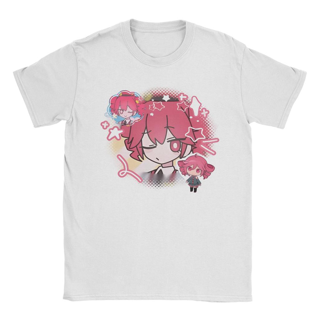 Unisex Unisexs Kasane Teto Cartoon Anime T Shirt Virtual Idols 100 Cotton Tops Unique Short Sleeve Crew Neck Tees Gift Tshirt