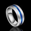 8-миллиметровое титановое кольцо для мужчин и женщин, обручальные кольца, модные кольца с канавкой