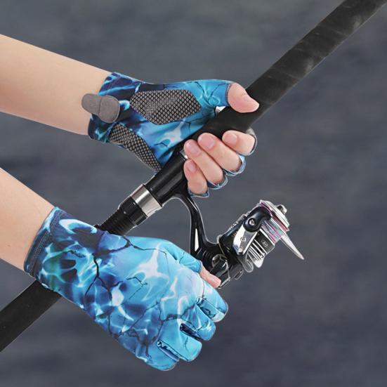 1 пара солнцезащитных перчаток UPF 50+, перчатки для рыбалки без пальцев, защита от УФ-лучей, дышащие водонепроницаемые перчатки для рыбалки, мужские/женские перчатки для каякинга, пешего туризма