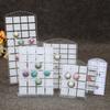 Fashion Necklaces Holder Jewelry Show Rack Plastic Display Metal Stand Organizer Earrings Ear Studs