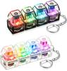 Led Light-Up Keychain Keyboard Clickable Button Fidget Toy For Stress Anxiety Relief Portable Desk Accessory Office Decor Gift