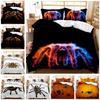 Trendy Personality Black And White Realistic Animal Spider Quilt Bed Three-Piece 3D Digital Kit