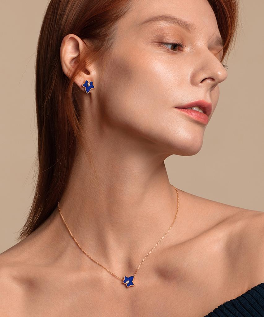 Женские модные серьги Lola Rose с бусинами из лазурита Ivy Lapis Lazuli
