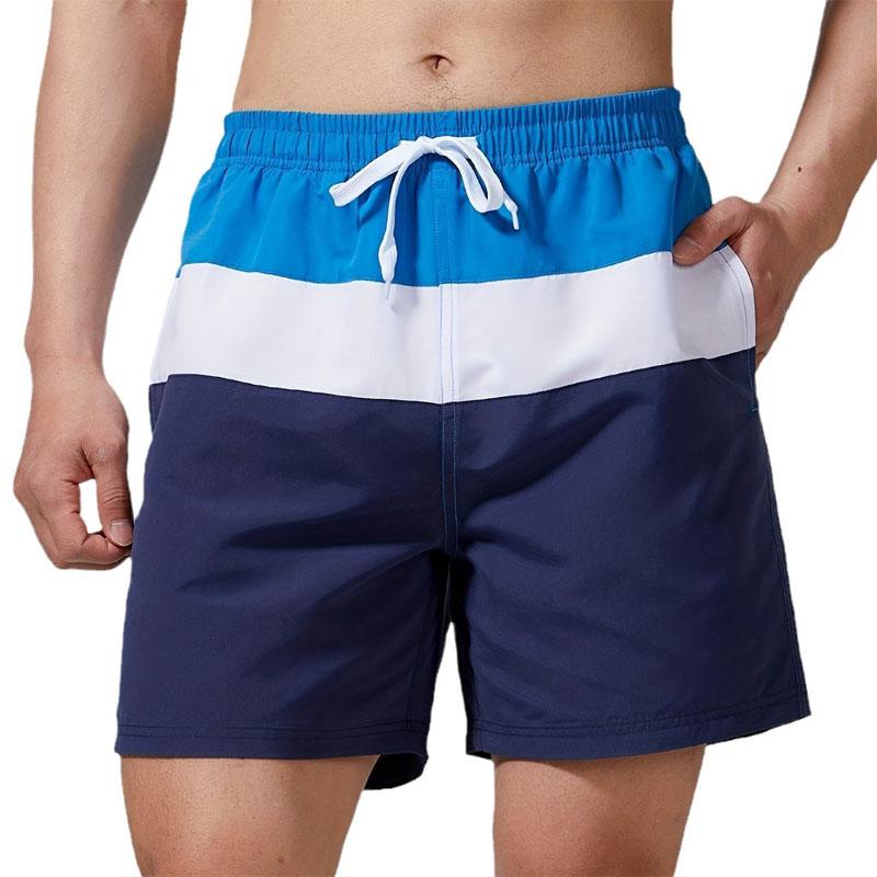 Men's Shorts Casual Patchwork Color Latest 3D Digital Printed for Comfortable Beach Wear