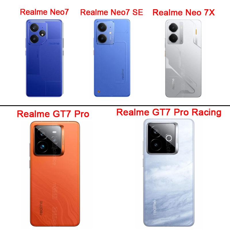 Чехол для Realme Neo 7X из углеродного волокна, чехол из искусственной кожи для Realme GT Neo7 SE GT7 Pro Racing, противоударные чехлы с мягкой рамкой, бампер