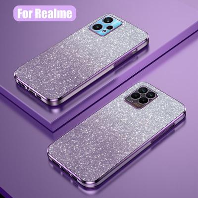 Realme8 8pro Роскошный чехол с градиентным блестящим покрытием для Oppo Realme 8 9 Pro Plus 4g 5g силиконовая задняя крышка Realme9 9pro