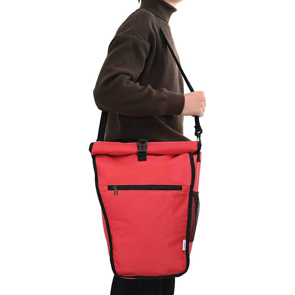 Bicycle Pannier Bag Red 34 x 16 x 59 cm Polyester