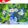 Diamond Painting Round Stones Flowers Diamond Mosaic Sale Flower Hobby And Handicraft