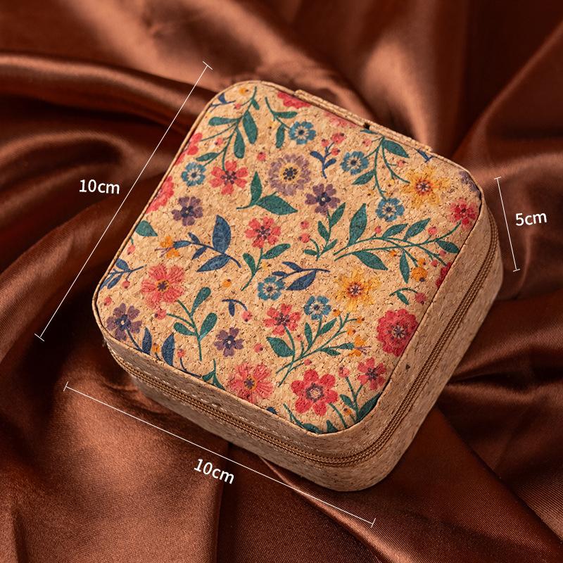 Ретро-шкатулка для украшений для женщин, ожерелье, кольцо, серьги, органайзер, держатель, дорожный портативный квадратный кейс для хранения украшений на молнии