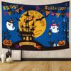 Halloween Party Decoration Tapestry Witch Pumpkin Wall Decoration Background Cloth Home Living Room Bedroom Decoration Tapestry
