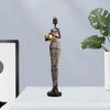 Статуя африканской племени, смоляная статуэтка, настольное украшение, коллекционная декоративная ручная роспись
