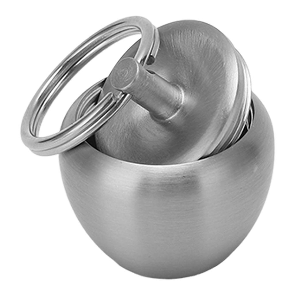 Stainless Steel Pill Case Apple Shape Mini Portable Stainless Steel Metal Small Medicine Box Sealed