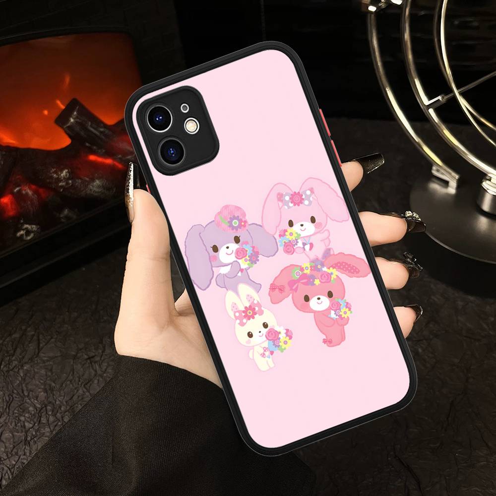 Cute Cartoon Bonbonribbon For IPhone 11 12 13 14 15 16 Pro Max Plus Matte Translucent Phone Cover
