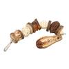 Parrot Chewing Toy Natural Wooden Rattan Balls Nuts Bird Bite Toy with Stainless Steel Hook