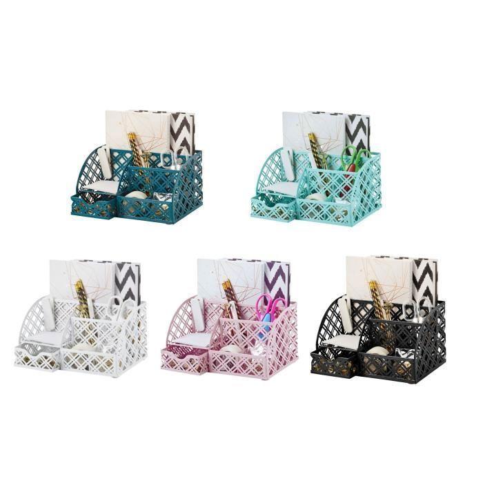 EXERZ Organisateur De Bureau/Papeterie Organizer/Pot À Stylo/Bureau Ranger/Multifonctions Organisateur (Noir)