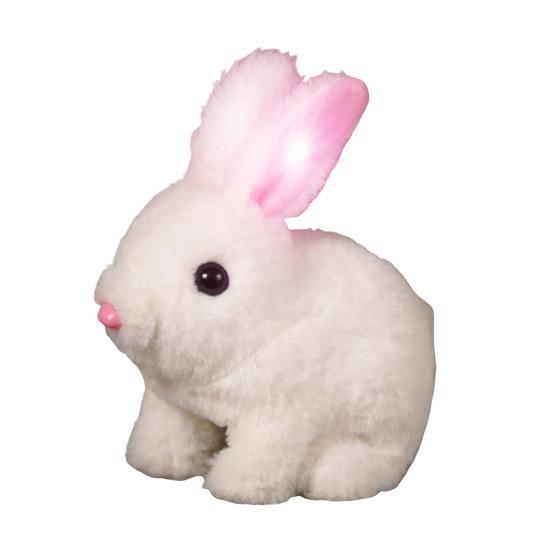 Реалистичная игрушка кролик, детский интерактивный прыгающий кролик, плюшевая игрушка, реалистичные подергивающиеся уши, сделанная вручную электрическая игрушка кролик