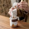 Подарочная коробка, керамическая чашка для чая в китайском стиле, фарфоровый керамический чайник, банка для чая, чашки для эспрессо, керамическая кружка для кофе, кружки для чая, 1 набор