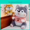 Puppy Husky Wearing Clothes Cartoon Plush Doll Kids Birthday Gift Home Decor