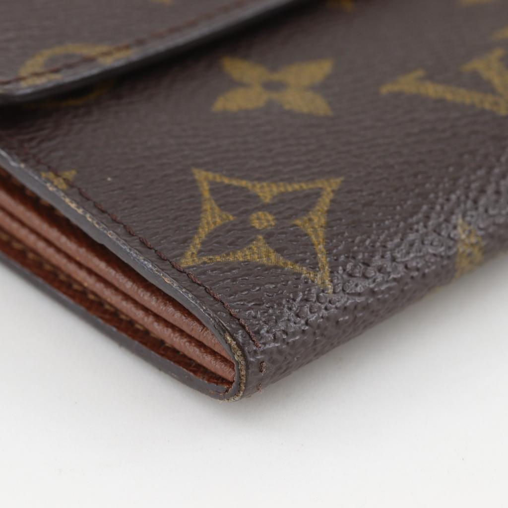 LOUIS VUITTON Pochette Porto Monnet Credit Purse M61725 Brown Monogram canvas Women Used