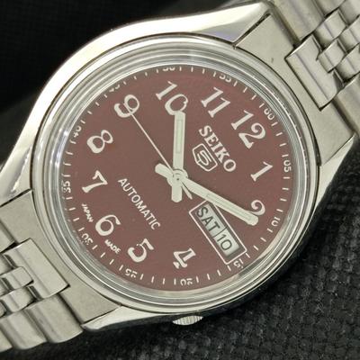 Б/У винтажные часы SEIKO 5 AUTOMATIC 6309A JAPAN MENS D/D BROWN 595a-a312362-9