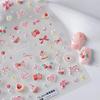 Lovely Strawberry Manicure Decals Muffin Cream Cake Ice Cream Cup Stickers New Nail Art Stickers