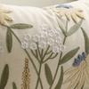 Pastoral Floral Embroidered Cushion Cover Canvas Decorative Pillow Case  Living Room