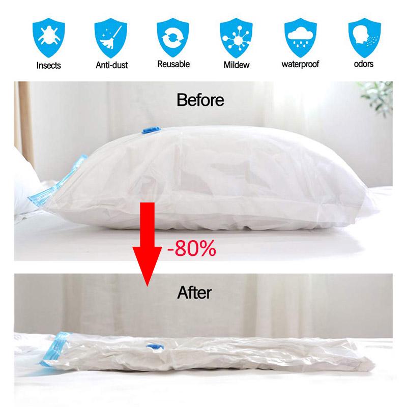 Вакуумные сумки для хранения одежды, стеганое пуховое одеяло, органайзер для путешествий, дома, экономия места в шкафу, пылесос