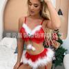 Сексуальное нижнее белье рождественский костюм сексуальная перспектива сетчатая двухсекционная пижама женский соблазн кружево