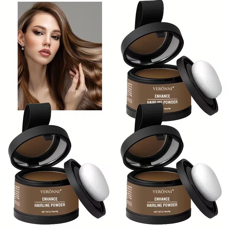 6 Color Hair Line Powder Black Root Up Natural Instant Waterproof Instant Black Root Cover & Hair Shadow Filler Root Touch Up