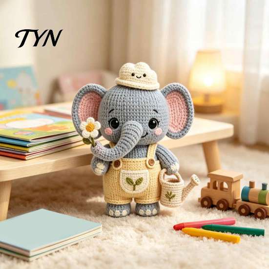 Small Animal Decoration Handmade Knitted Doll for Kids, Soft Crochet Forest Plush Toy, Cute Pendant Hand Woven Stuffed Doll, Unique Gift