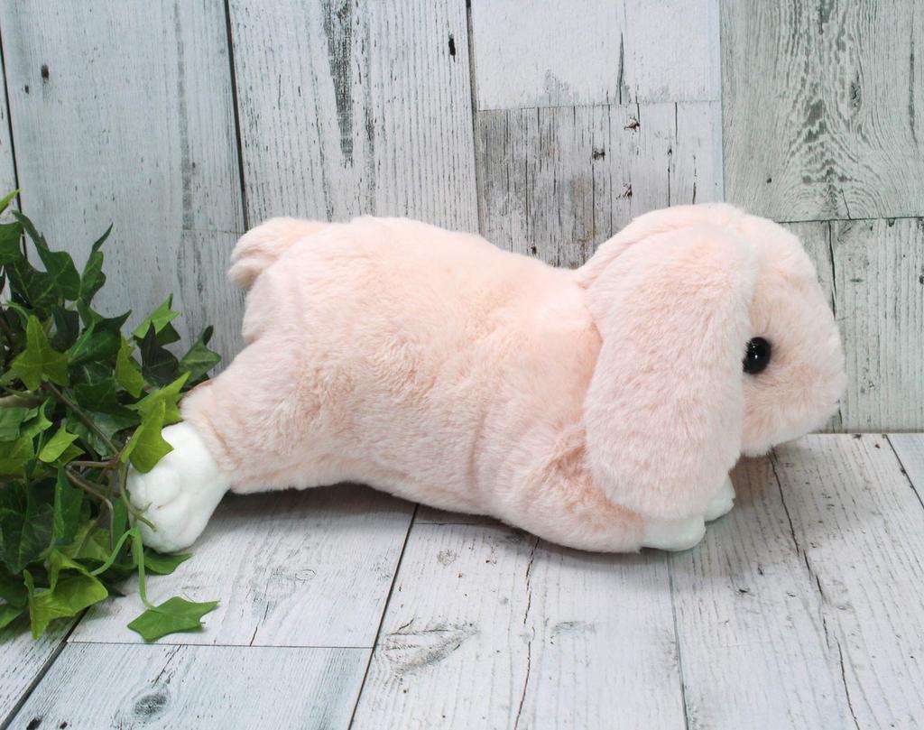 Take Off Maron the Medium Plush Toy with Music Box Lop-Eared Rabbit, Pink,