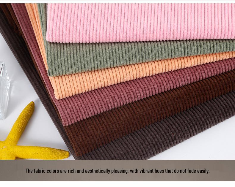 Европейский Хлопковый Вельвет и Стрейч Трикотажный Вельвет: 8-рубчиковая микрофибровая полосатая ткань