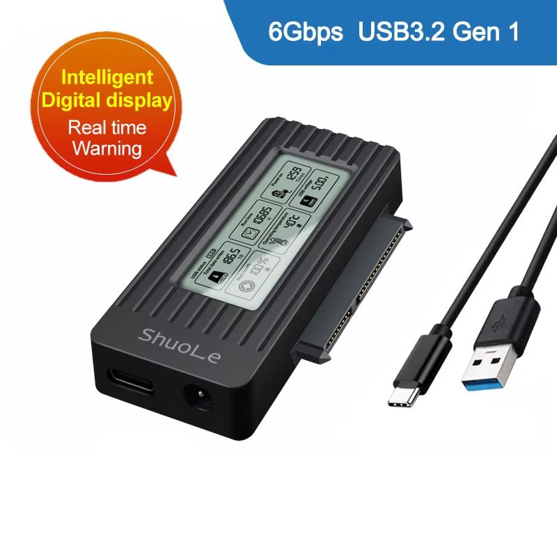 Адаптер-конвертер жесткого диска USB 3.0 - SATA IDE, кабель для 3,5-дюймового 2,5-дюймового HDD/SSD SATA III, адаптер жесткого диска для ноутбука