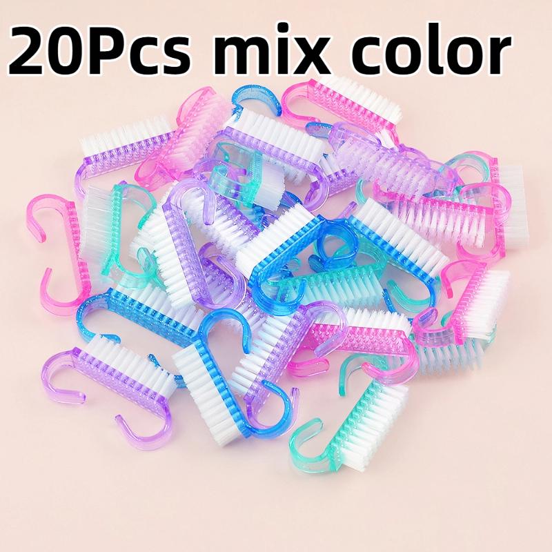 10/20 шт. Щетка для чистки ногтей, Пластиковая, Мягкая, Удаляет пыль, Уход за пальцами, Гель, Маникюр, Педикюр, Инструмент, Кисти для макияжа, Скрабирование