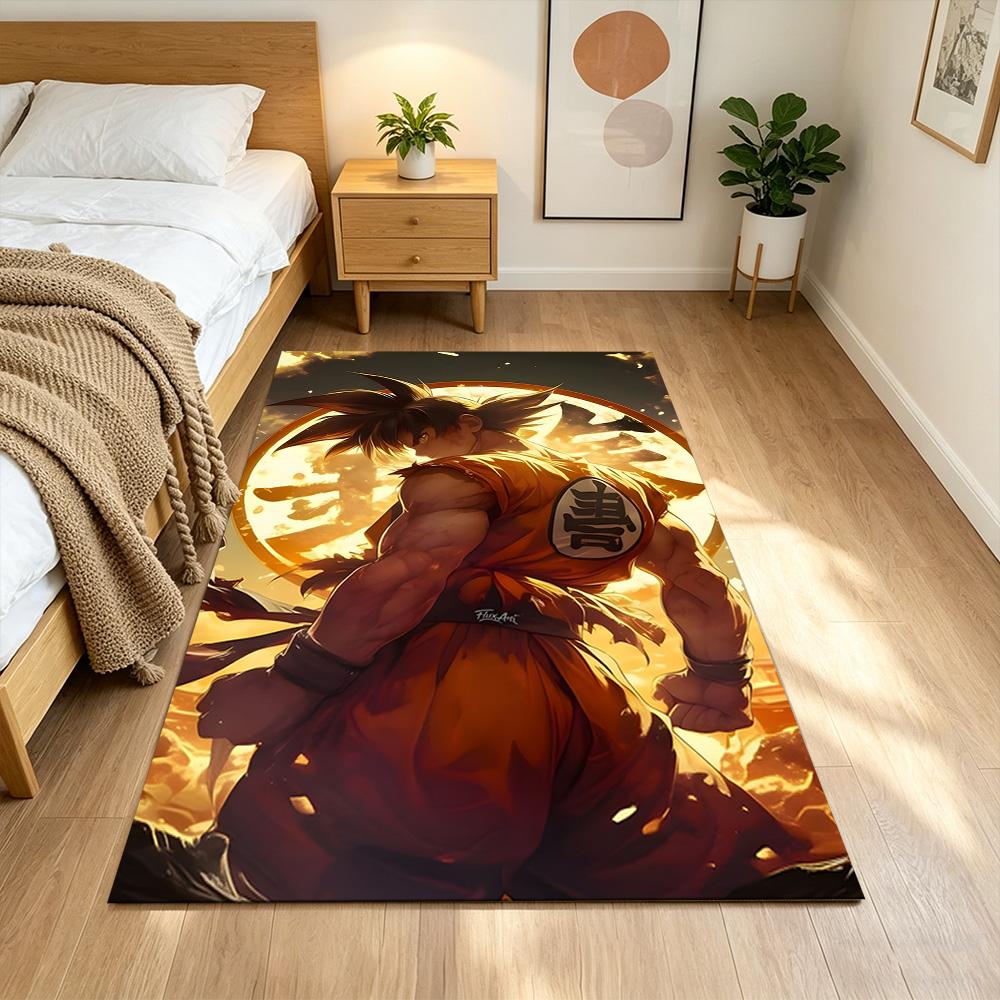 Dragon Ball Warrior Spirit Non-Slip Home Carpet Design for Office Decor Living Room Bedroom Gift